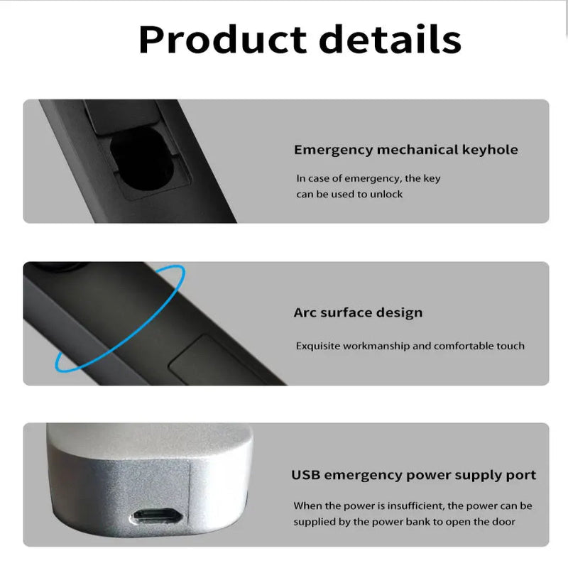 Waterproof IP66 Euro 3592 2885 3085 Mortise Ttlock Tuya Wifi Fingerprint Digital Smart Door Lock for Aluminum Grill Sliding Door