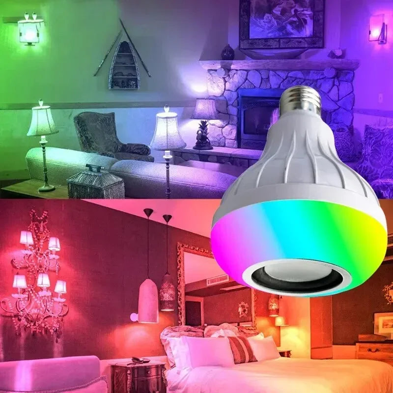 E27 Bluetooth Speaker Bulb with Remote Control 85-265V Led Music Bulb RGB DJ Disco Ambient Light for Bedroom Living Room Stage