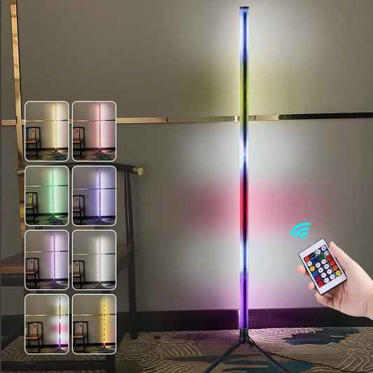 1PC Smart RGB Floor Lamp Dimmable Corner Lamp Bedroom Ambient Lighting Scandinavian Style Color Changing Dimmable Soft Lighting